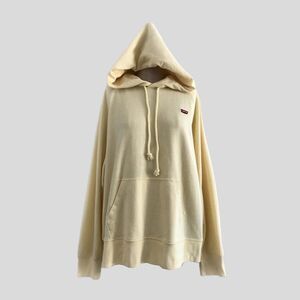 Levi's Yellow Cotton Long Sleeve Hoodie Pullover Sweatshirt Womens Size L